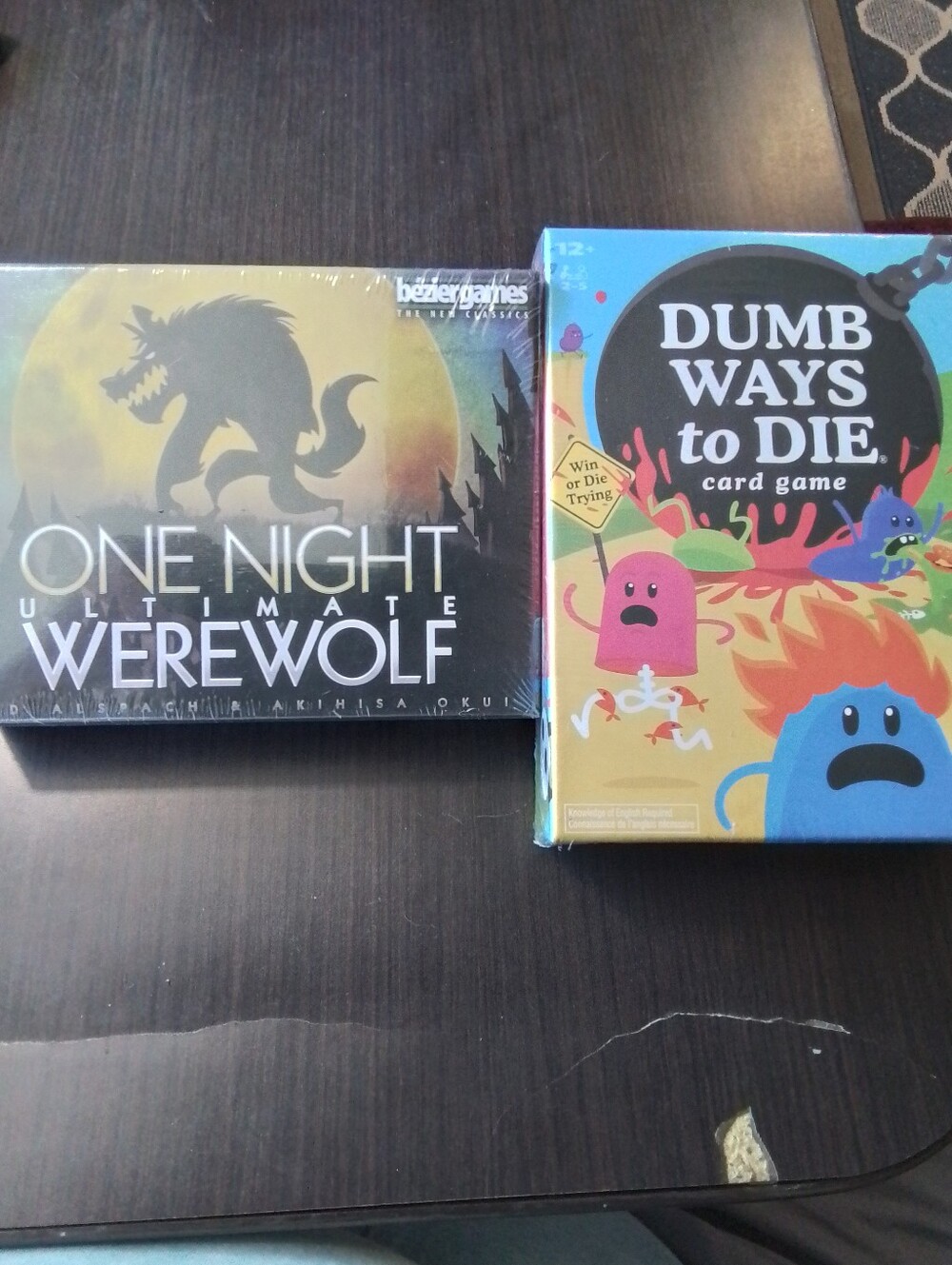 One Night Ultimate Werewolf Board Game - Black and Gold, Game 2 Dumb Ways To Die